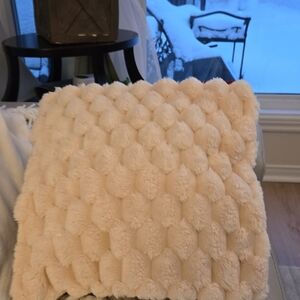 Luxurious Cream Throw Pillow